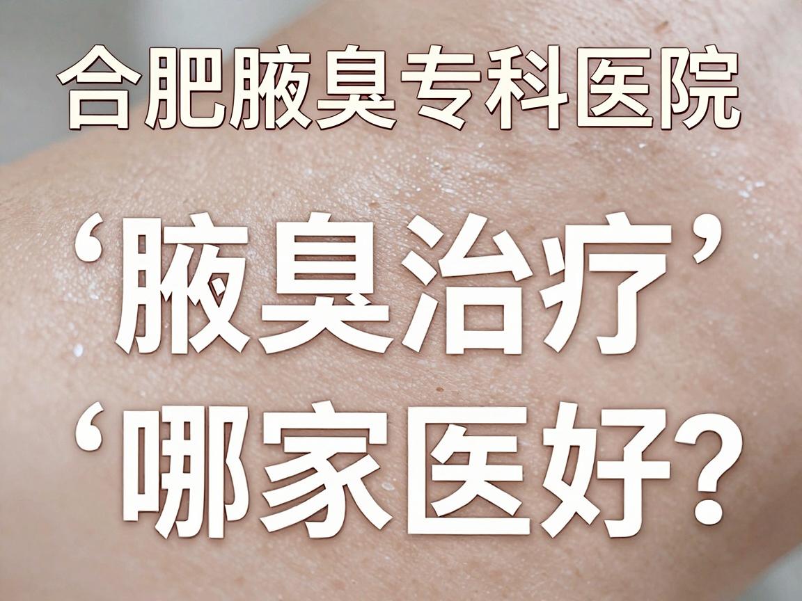 合肥腋臭治疗哪家医院好？合肥腋臭专科医院深度解析