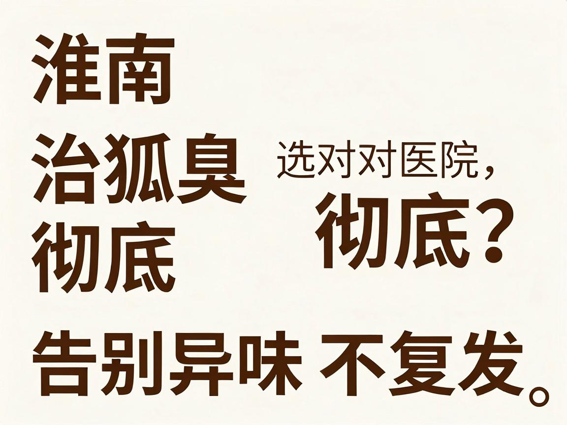 淮南治狐臭彻底不彻底？选对医院治狐臭，告别异味不复发