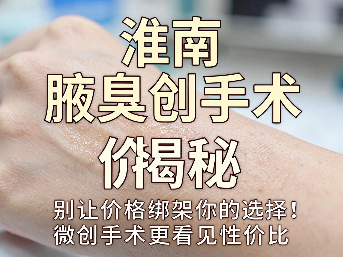 淮南腋臭微创手术价格揭秘，别让价格绑架你的选择，微创手术更看重性价比