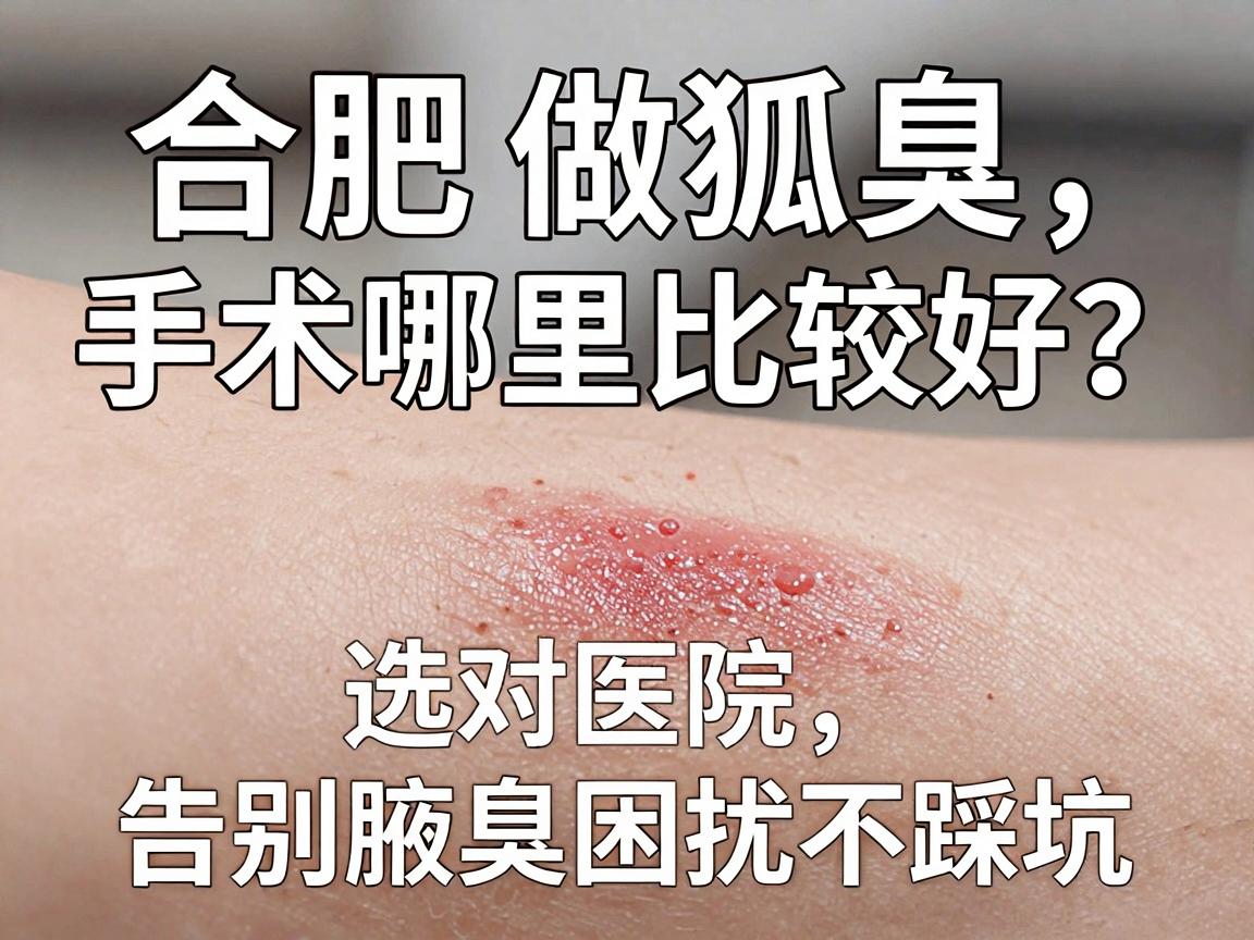 合肥做狐臭手术哪里比较好？选对医院，告别腋臭困扰不踩坑