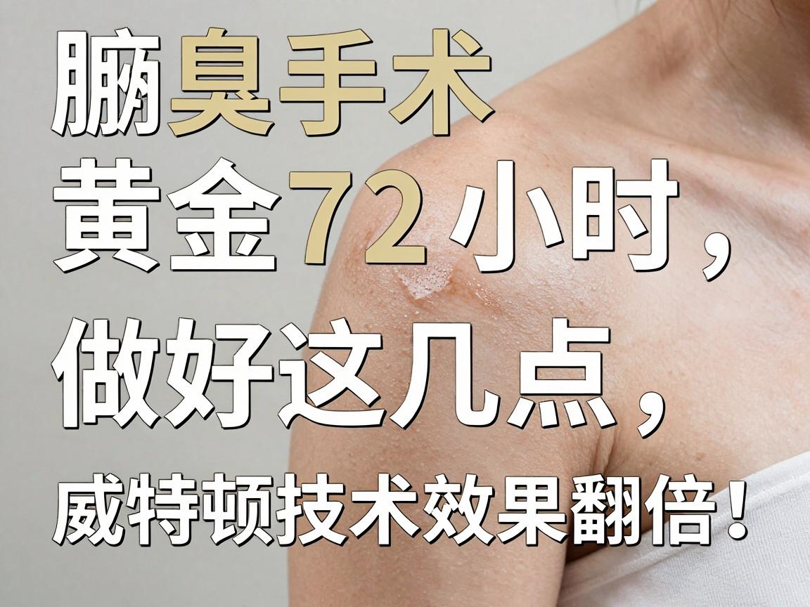 腋臭手术后的黄金72小时,做好这几点,威特顿技术效果翻倍! 腋臭手术后的黄金72小时,做好这几点,威特顿技术效果翻倍!