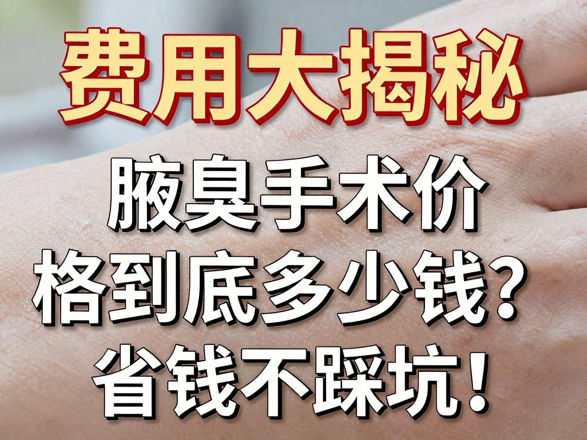 淮南腋臭微创手术费用大揭秘，腋臭手术价格到底多少钱？省钱不踩坑！