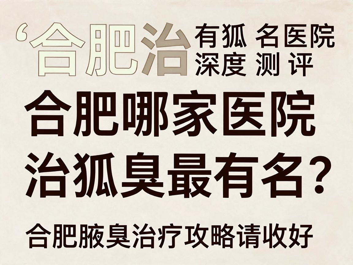 合肥治狐臭有名医院深度测评,合肥哪家医院治狐臭最有名?这份合肥腋臭治疗攻略请收好 合肥治狐臭有名医院深度测评,合肥哪家医院治狐臭最有名?这份合肥腋臭治疗攻略请收好