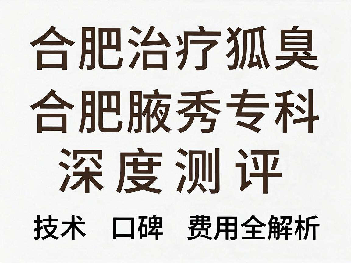 合肥治疗狐臭哪家医院好?合肥腋秀专科深度测评,技术、口碑、费用全解析 合肥治疗狐臭哪家医院好?合肥腋秀专科深度测评,技术、口碑、费用全解析
