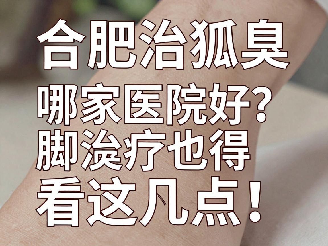 合肥治狐臭哪家医院好？脚臭治疗也得看这几点！