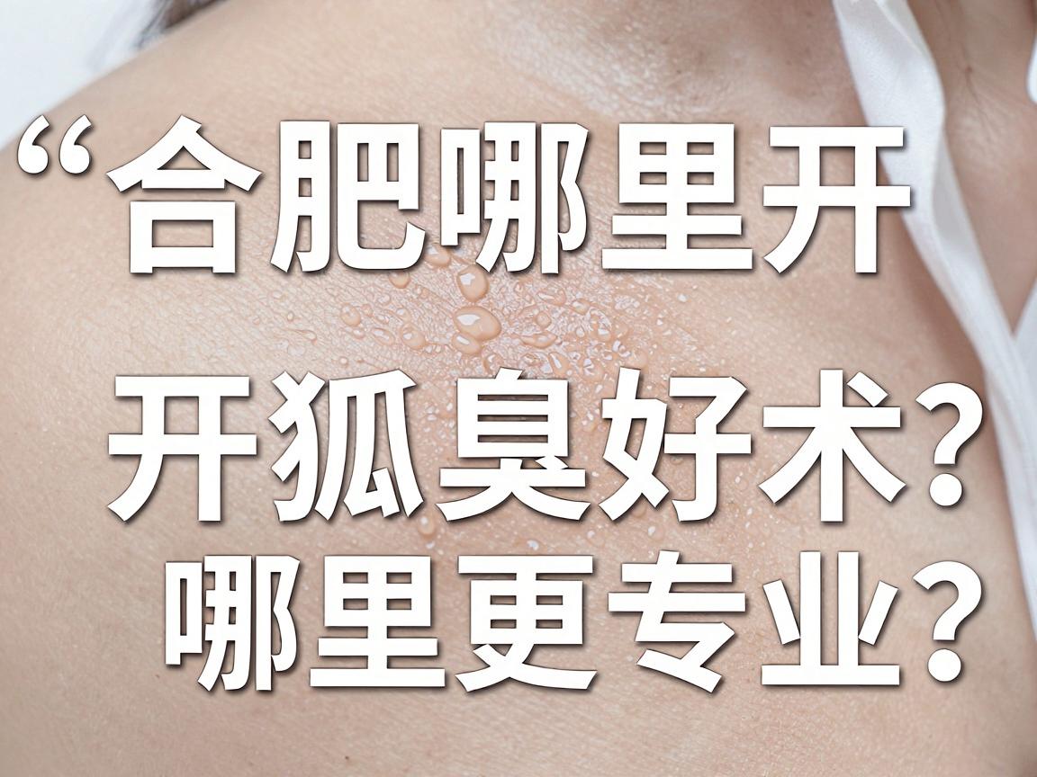 合肥哪里开狐臭好？合肥开狐臭手术哪里更专业？一篇说透