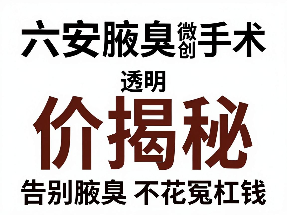 六安腋臭微创手术价格大揭秘,价格透明,告别腋臭不花冤枉钱 六安腋臭微创手术价格大揭秘,价格透明,告别腋臭不花冤枉钱