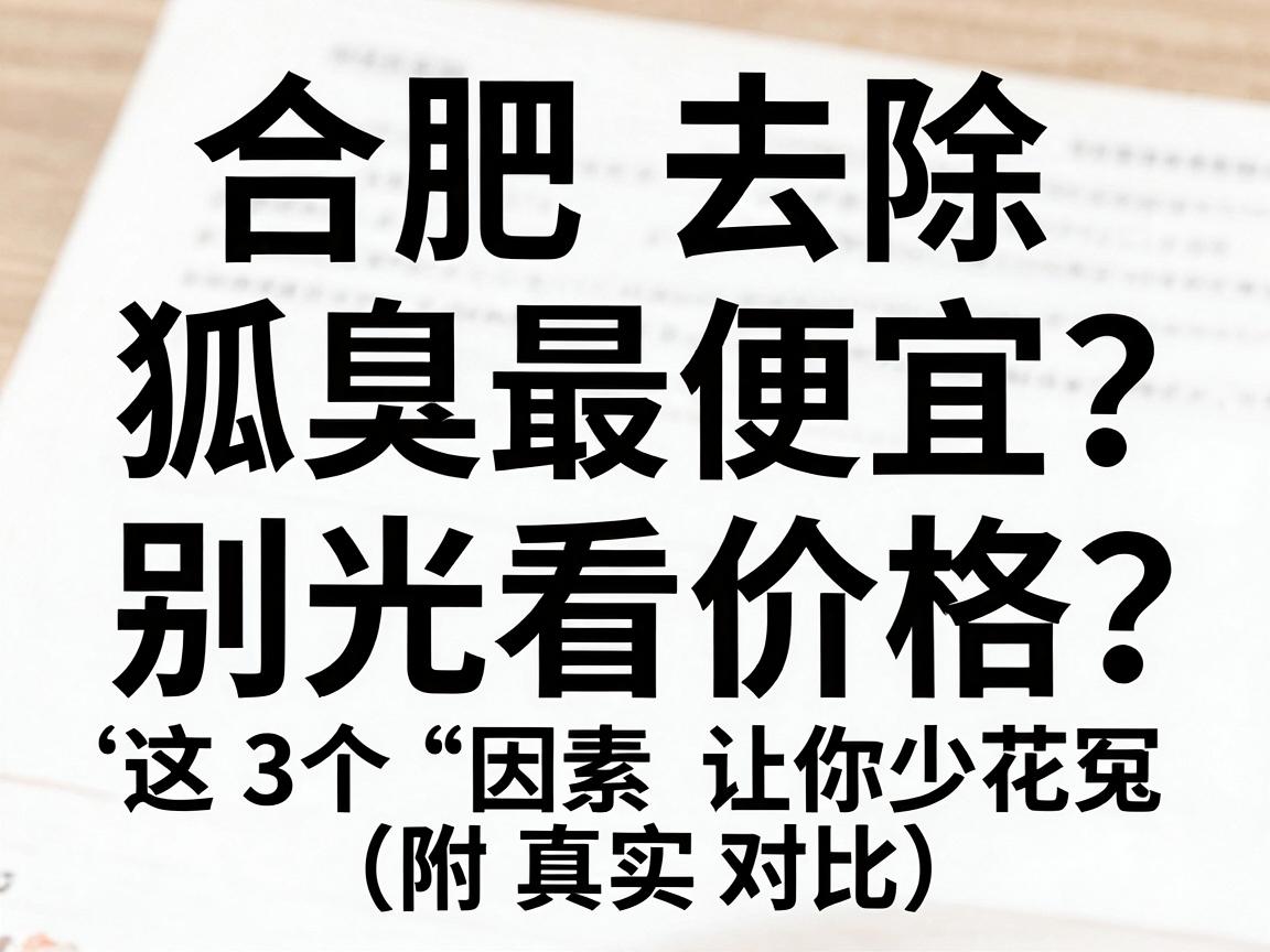 合肥去除狐臭最便宜?别光看价格,这3个因素让你少花冤枉钱(附真实对比) 合肥去除狐臭最便宜?别光看价格,这3个因素让你少花冤枉钱(附真实对比)