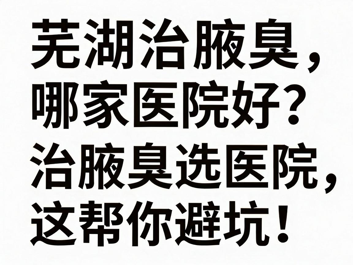 芜湖治腋臭哪家医院好?治腋臭选医院,这3个关键点帮你避坑! 芜湖治腋臭哪家医院好?治腋臭选医院,这3个关键点帮你避坑!