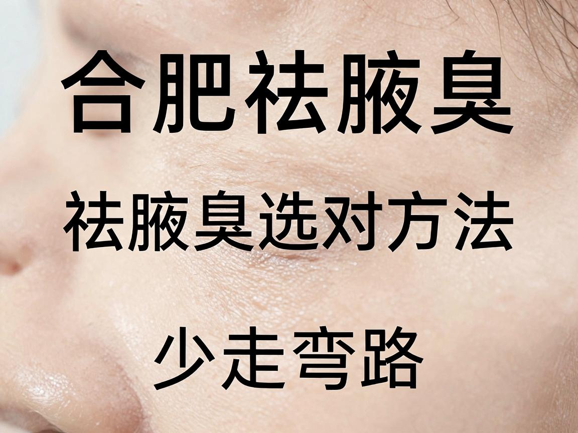 合肥祛腋臭，祛腋臭选对方法，合肥祛腋臭少走弯路