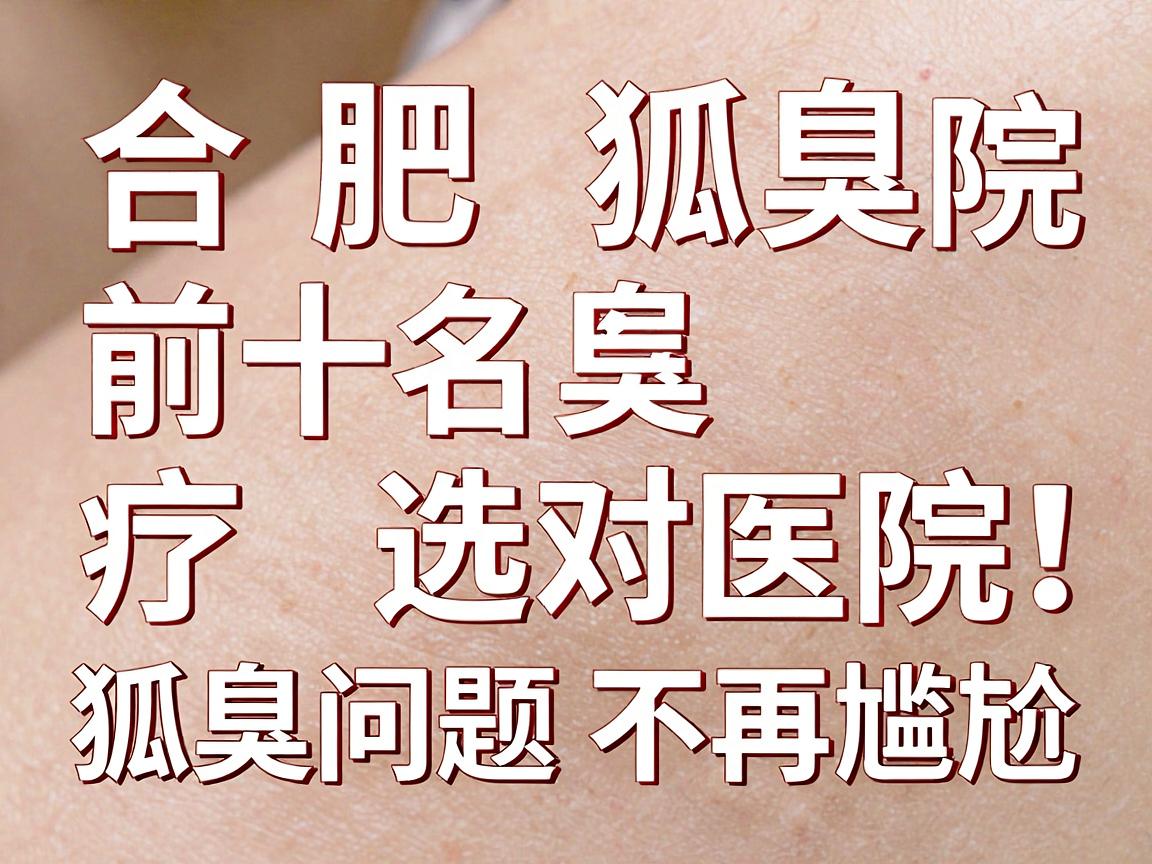 合肥狐臭医院前十名，狐臭治疗选对医院，狐臭问题不再尴尬