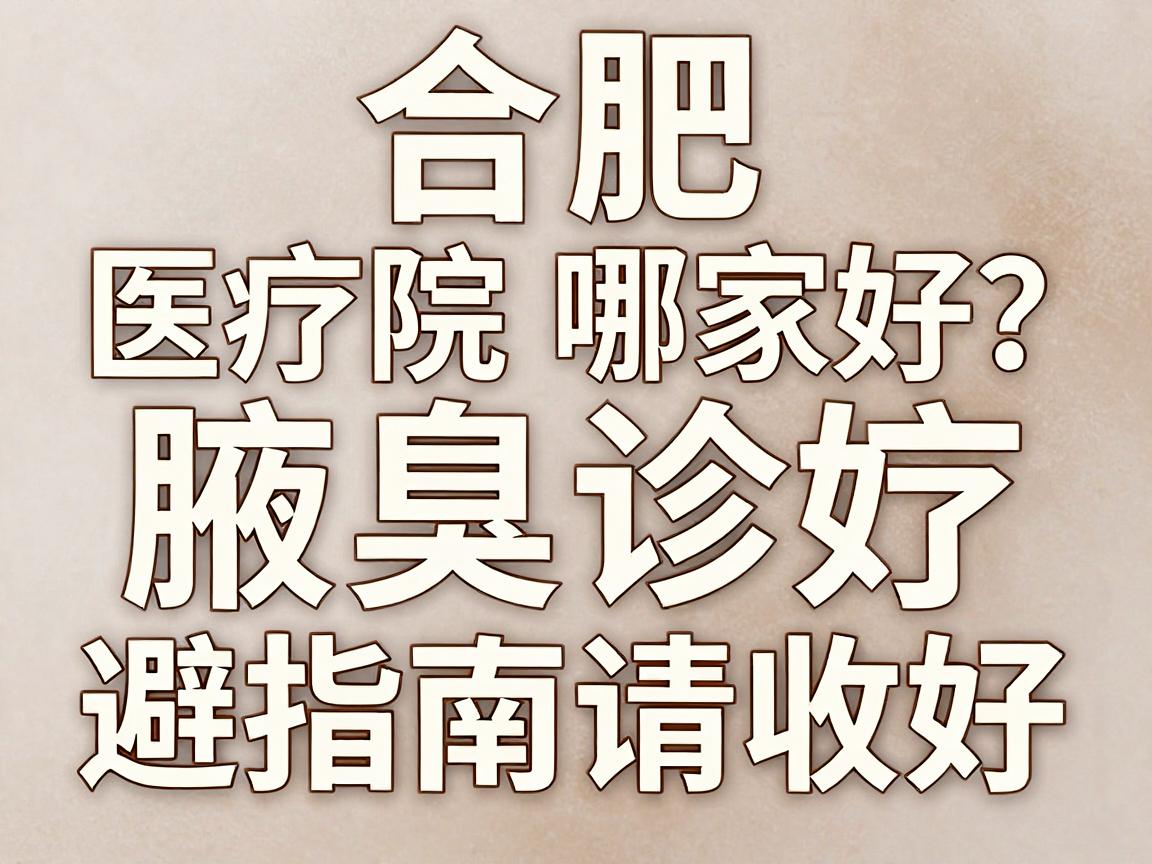 合肥腋臭医院哪家好？合肥腋臭诊疗，这份避坑指南请收好