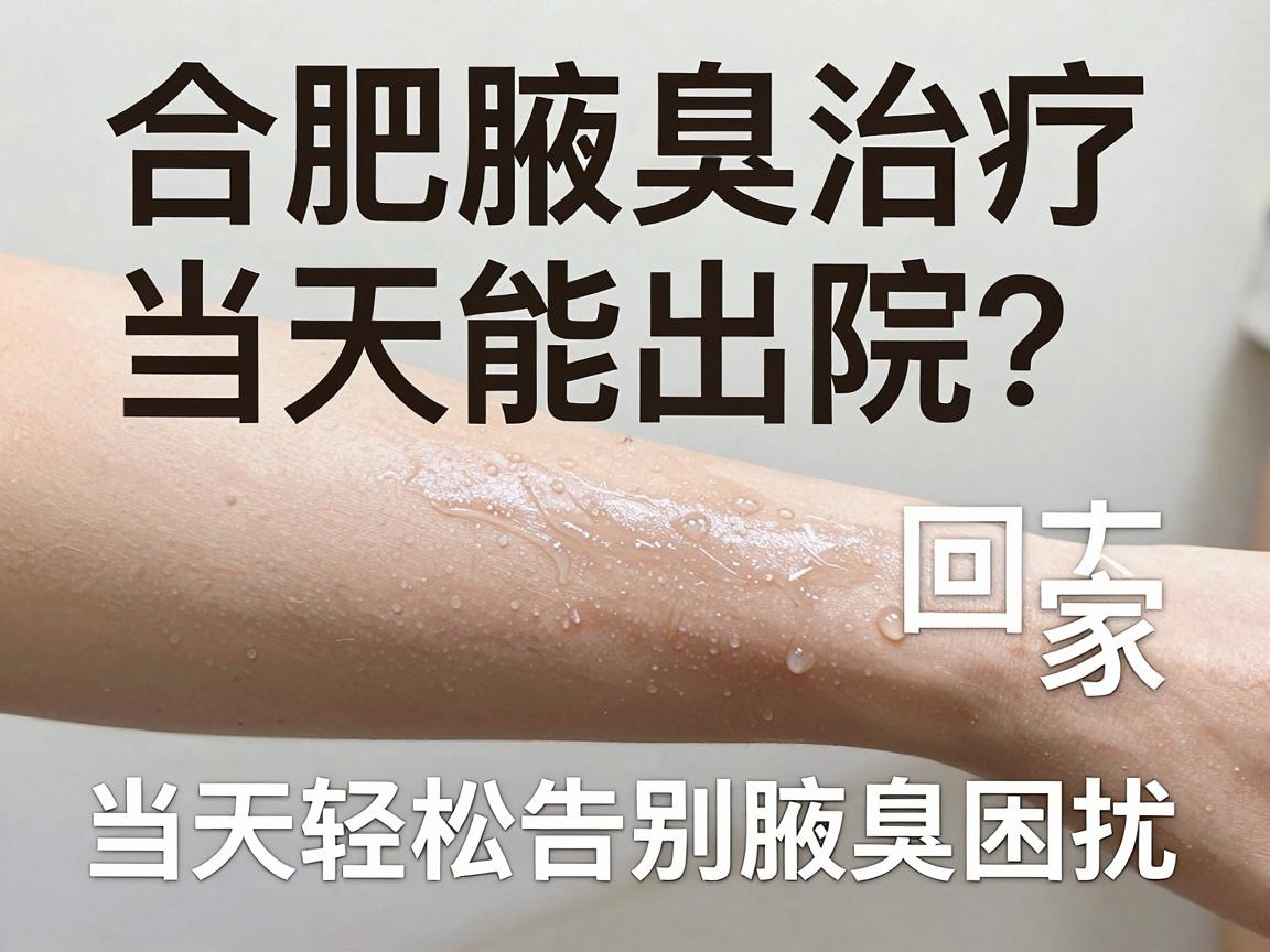 合肥腋臭治疗当天能出院吗?当天治疗当天回家,当天轻松告别腋臭困扰 合肥腋臭治疗当天能出院吗?当天治疗当天回家,当天轻松告别腋臭困扰