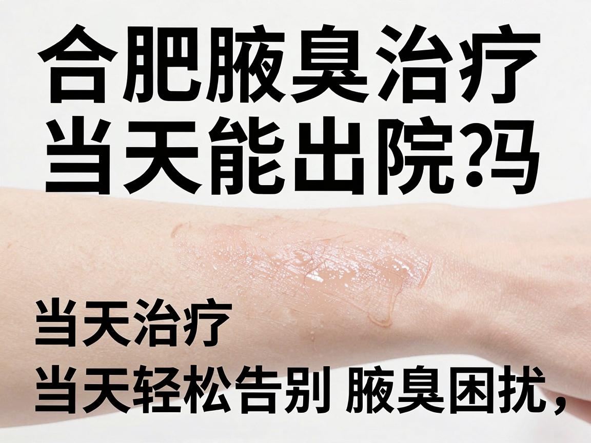 合肥腋臭治疗当天能出院吗?当天治疗当天回家,当天轻松告别腋臭困扰 合肥腋臭治疗当天能出院吗?当天治疗当天回家,当天轻松告别腋臭困扰
