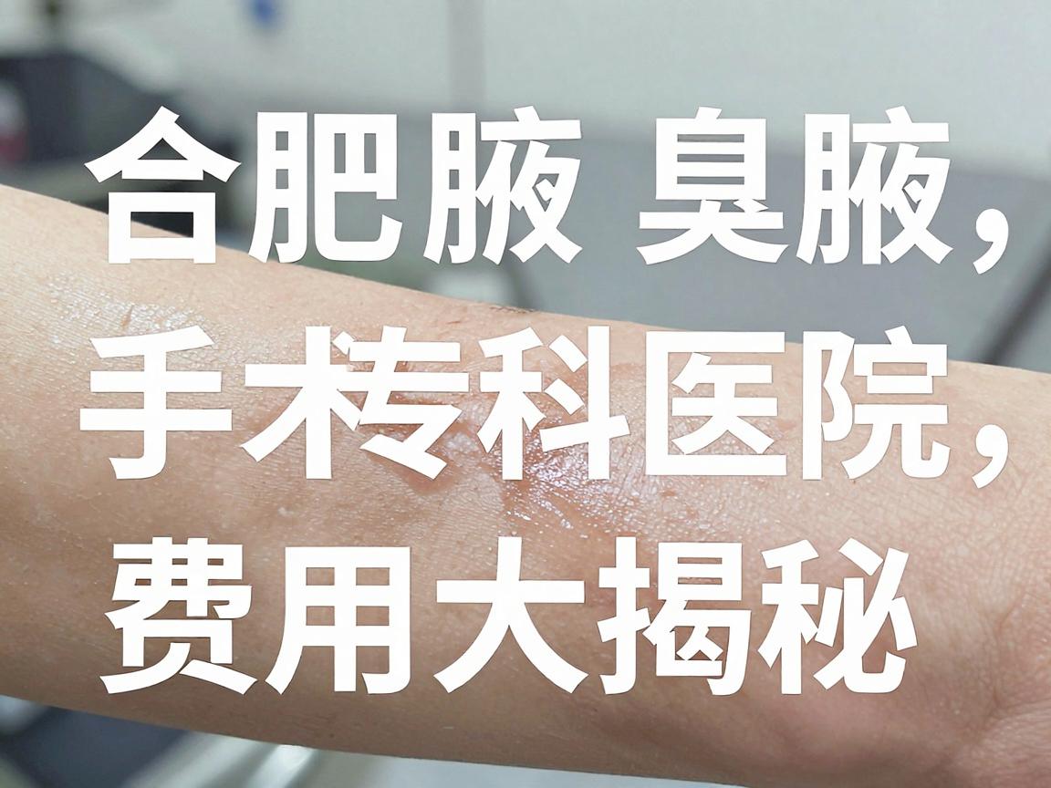 合肥狐臭手术费用大揭秘，合肥腋秀腋臭专科医院费用解析