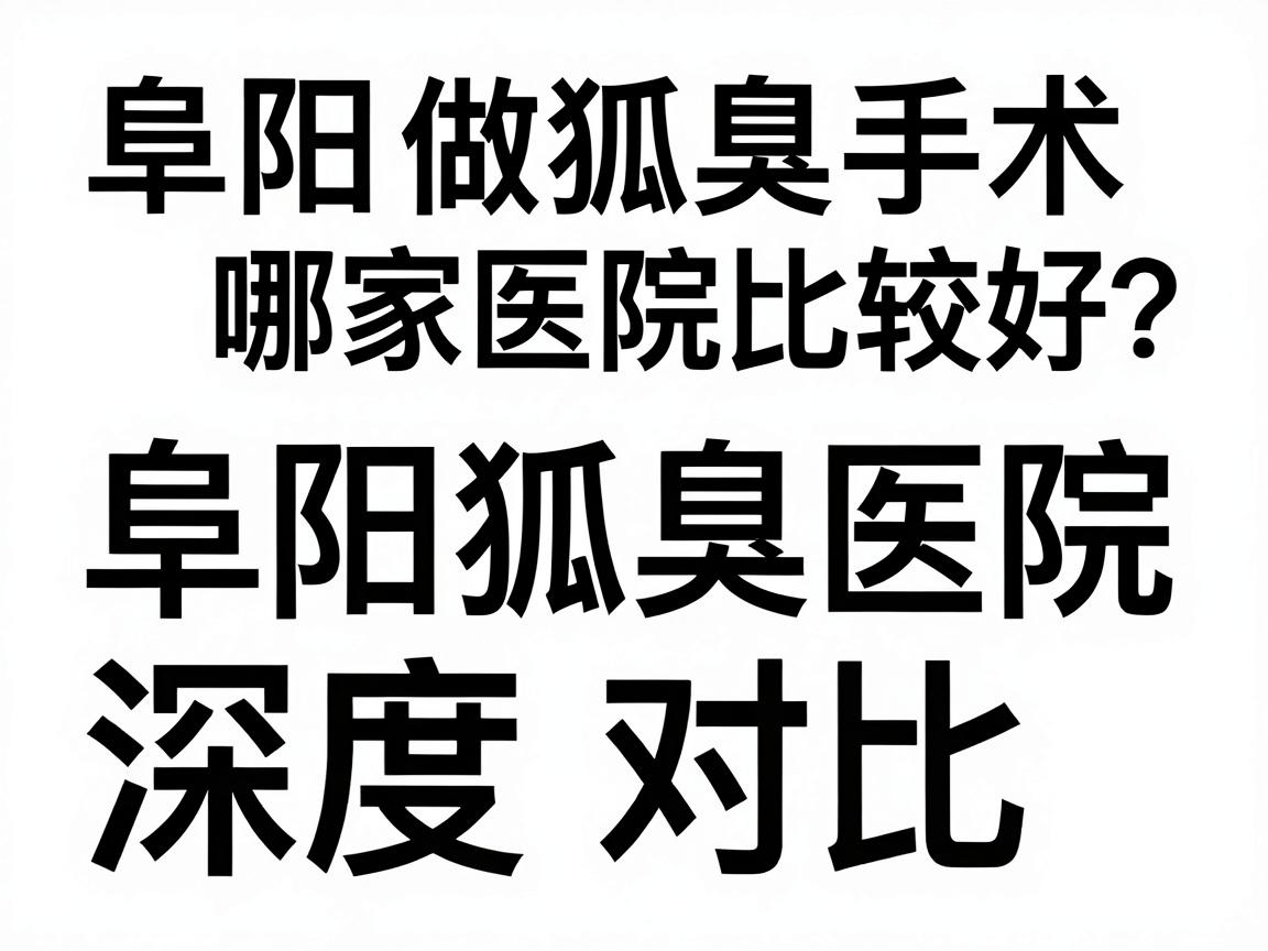 阜阳做狐臭手术哪家医院比较好?阜阳狐臭医院深度对比 阜阳做狐臭手术哪家医院比较好?阜阳狐臭医院深度对比