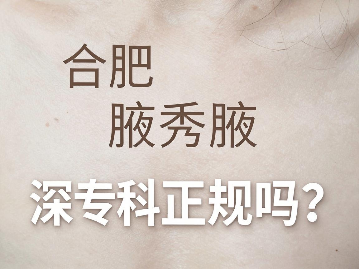 合肥腋秀腋臭专科正规吗?深度解析这家腋臭专科的正规真相 合肥腋秀腋臭专科正规吗?深度解析这家腋臭专科的正规真相