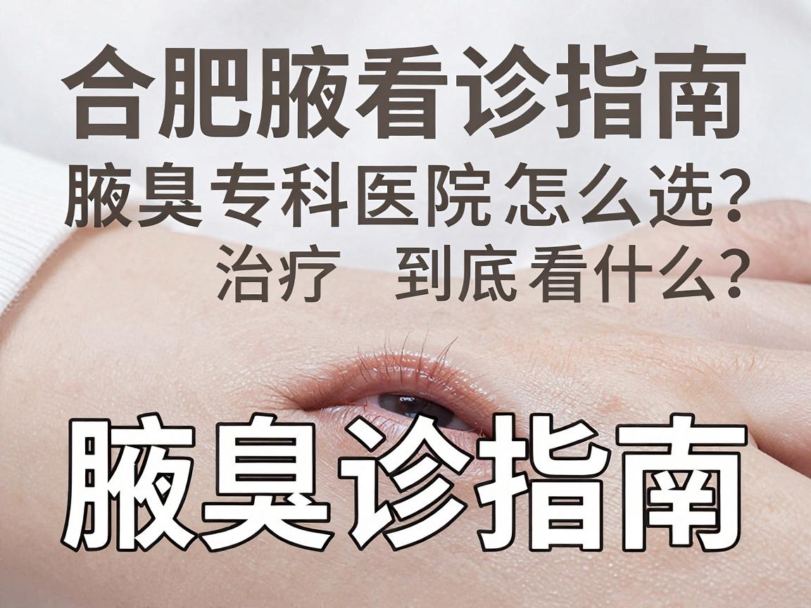 合肥腋臭看诊指南，腋臭专科医院怎么选？腋臭治疗到底看什么？