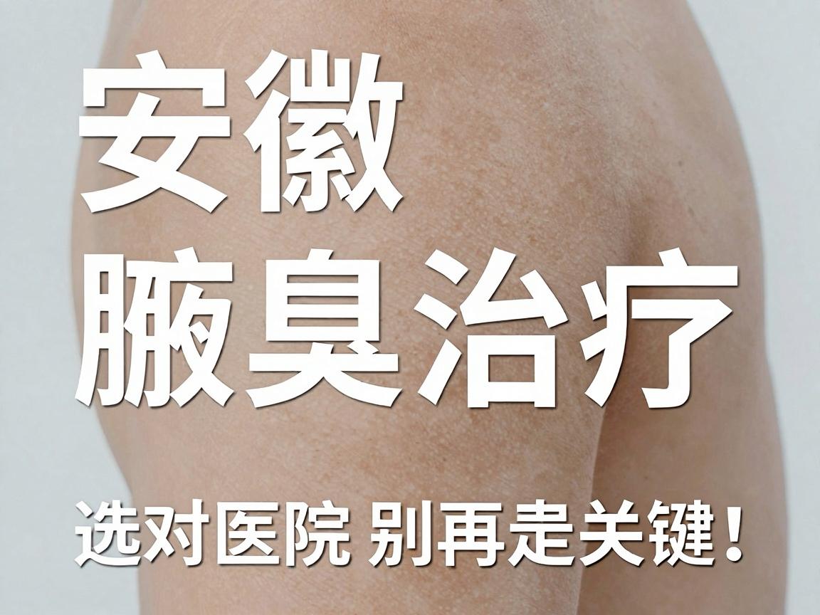 安徽腋臭治疗，选对医院是关键！腋臭治疗别再走弯路