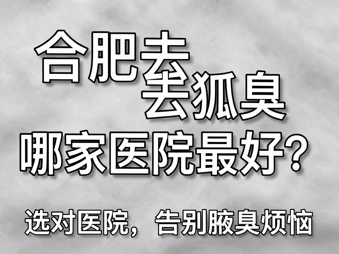 合肥去狐臭哪家医院最好？选对医院，告别腋臭烦恼