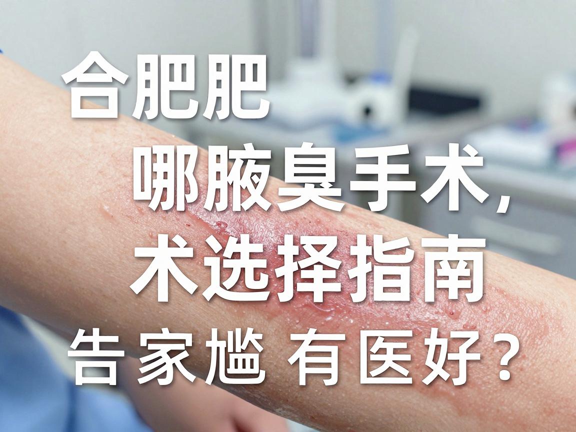 合肥腋臭手术哪家医院好？合肥腋臭手术选择指南，告别尴尬有医靠
