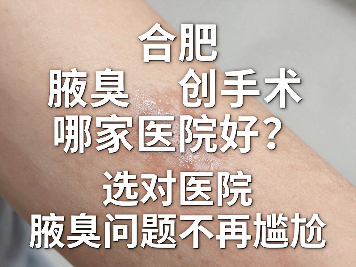 合肥腋臭微创手术哪家医院好？选对医院，腋臭问题不再尴尬