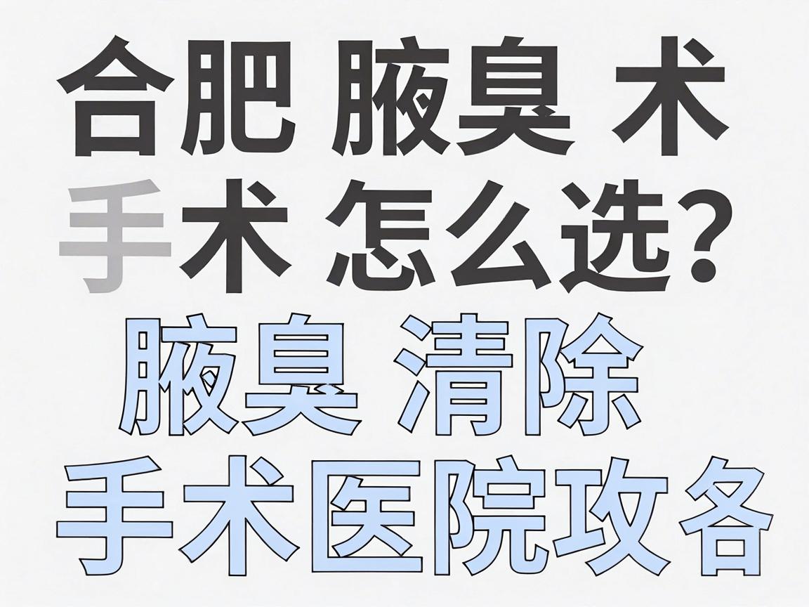 合肥腋臭手术怎么选?本地人都在问的腋臭清除手术医院攻略 合肥腋臭手术怎么选?本地人都在问的腋臭清除手术医院攻略