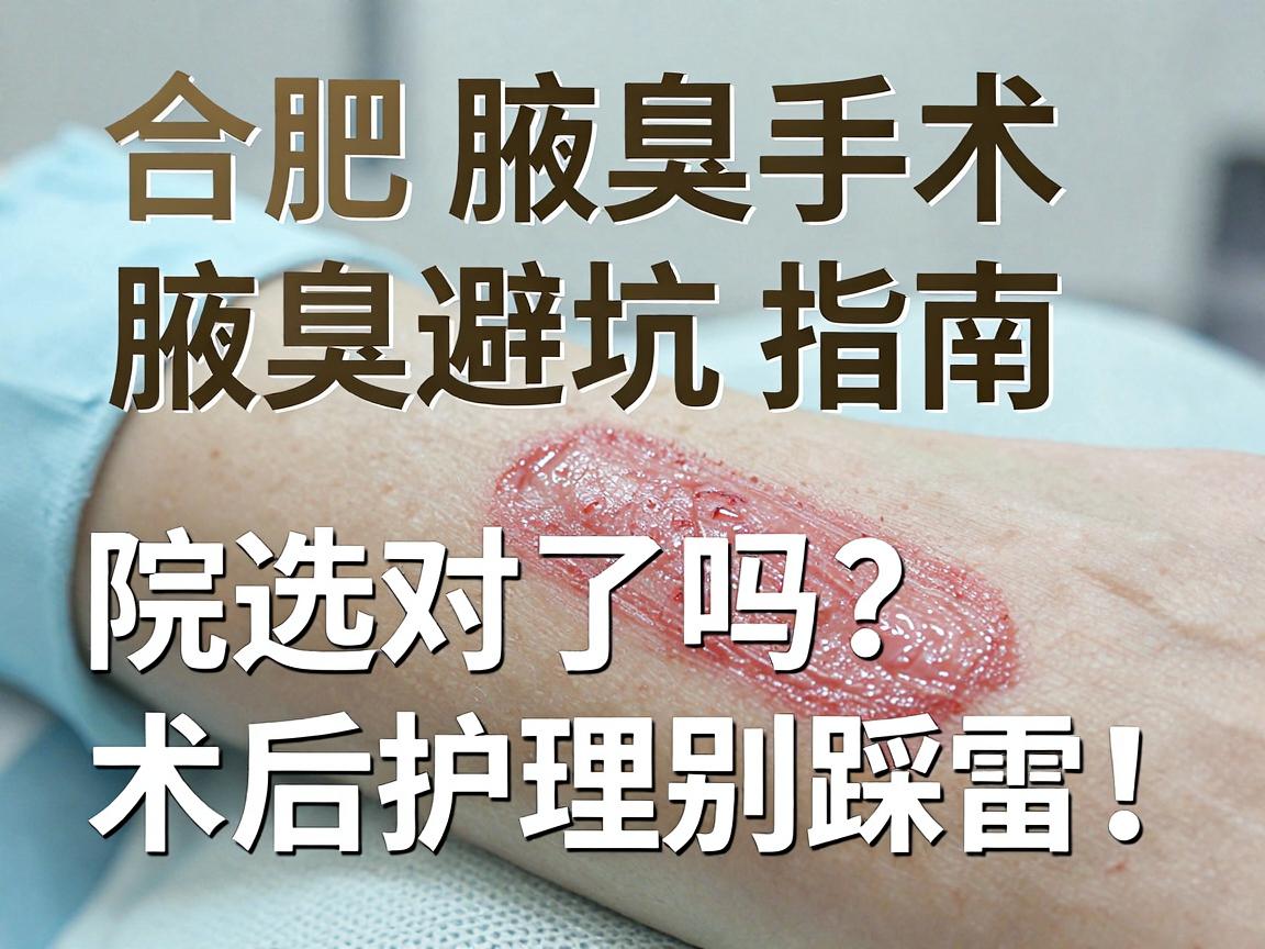 合肥腋臭手术避坑指南,合肥腋臭医院选对了吗?术后护理别踩雷! 合肥腋臭手术避坑指南,合肥腋臭医院选对了吗?术后护理别踩雷!