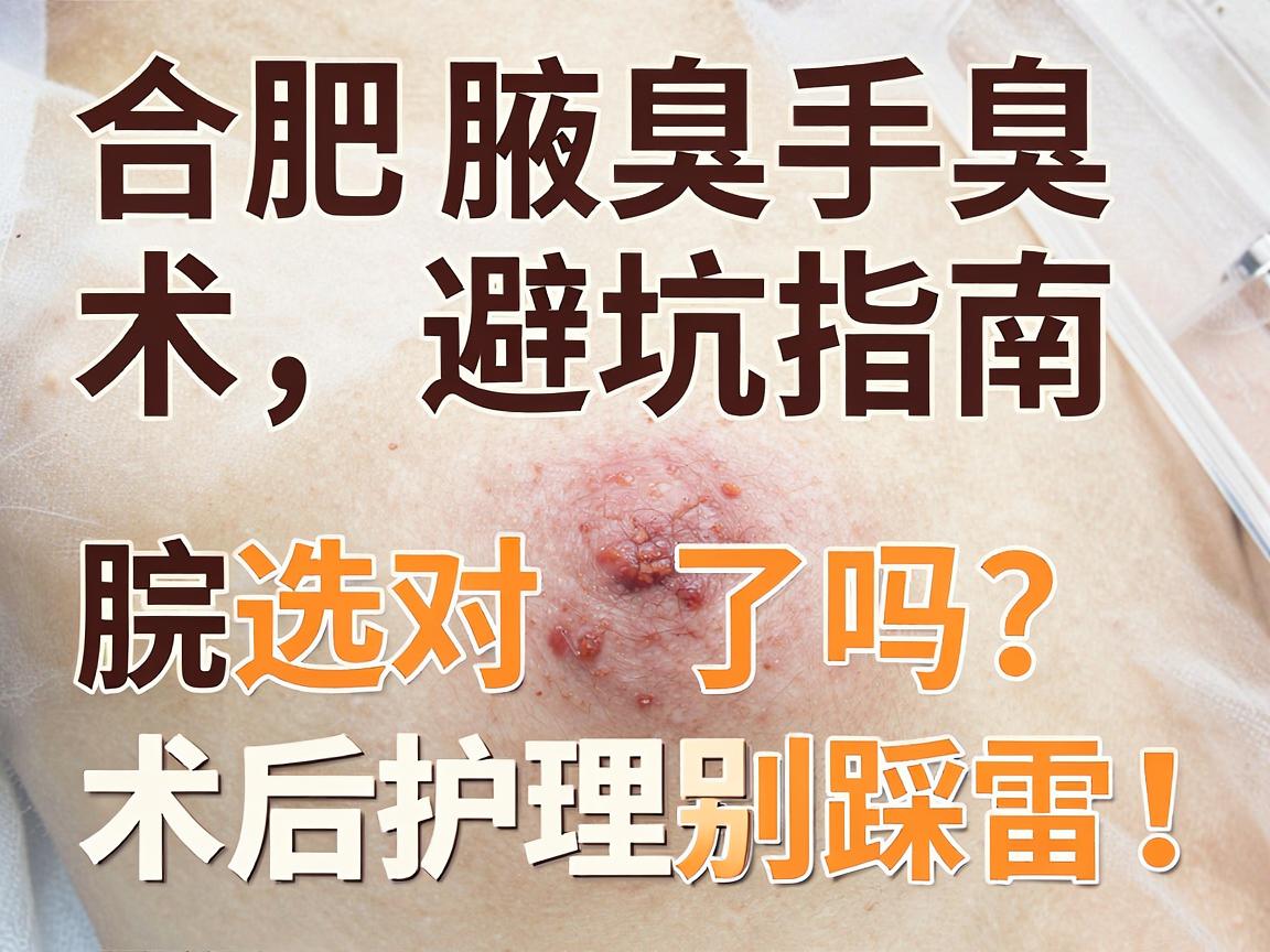 合肥腋臭手术避坑指南,合肥腋臭医院选对了吗?术后护理别踩雷! 合肥腋臭手术避坑指南,合肥腋臭医院选对了吗?术后护理别踩雷!