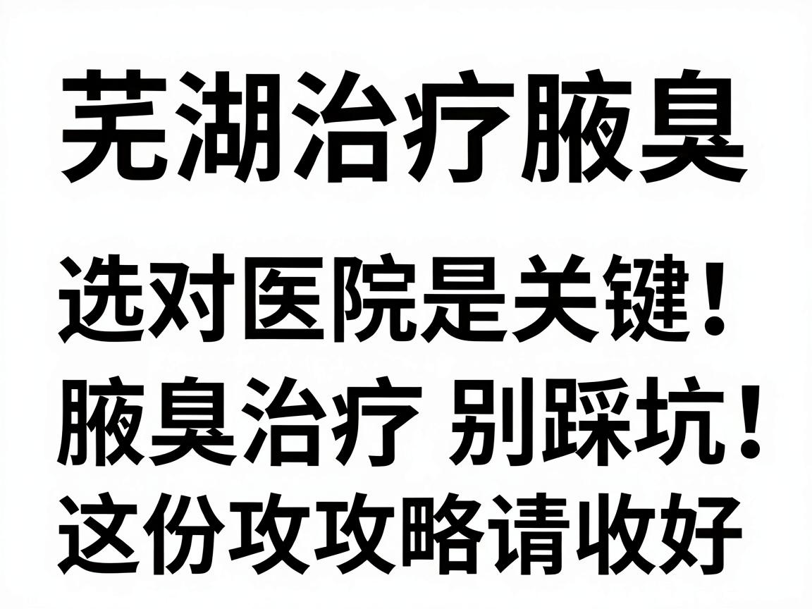芜湖治疗腋臭,选对医院是关键!腋臭治疗别踩坑,这份攻略请收好 芜湖治疗腋臭,选对医院是关键!腋臭治疗别踩坑,这份攻略请收好