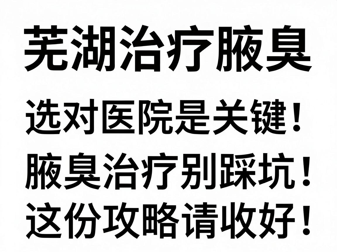 芜湖治疗腋臭,选对医院是关键!腋臭治疗别踩坑,这份攻略请收好 芜湖治疗腋臭,选对医院是关键!腋臭治疗别踩坑,这份攻略请收好