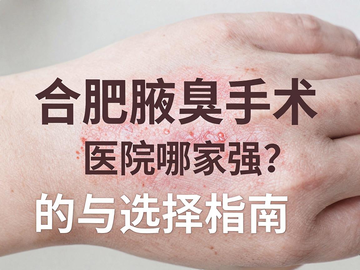 合肥腋臭手术医院哪家强?合肥腋臭手术的真相与选择指南 合肥腋臭手术医院哪家强?合肥腋臭手术的真相与选择指南
