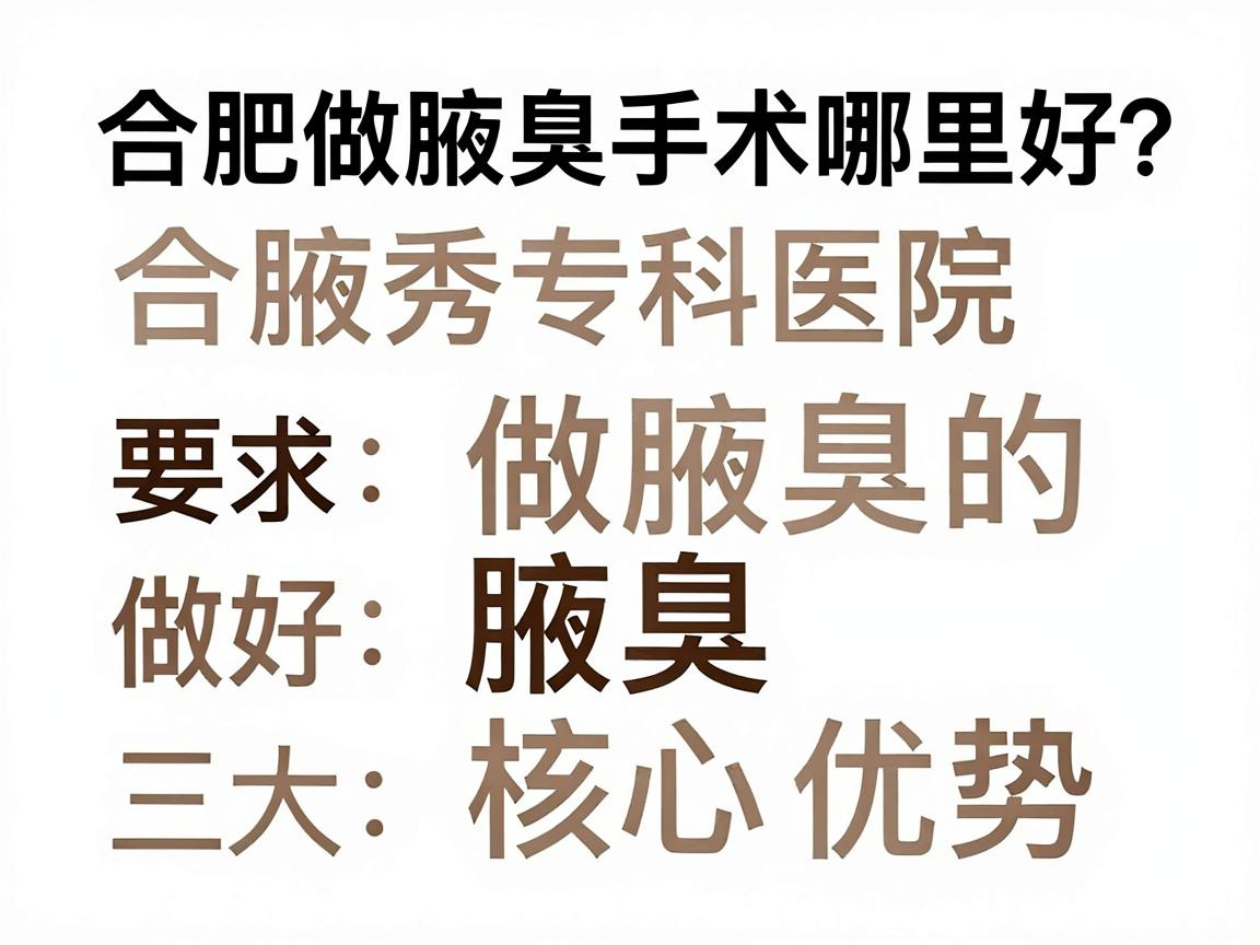 合肥做腋臭手术哪里好?合肥腋秀腋臭专科医院做好腋臭的三大核心优势 合肥做腋臭手术哪里好?合肥腋秀腋臭专科医院做好腋臭的三大核心优势