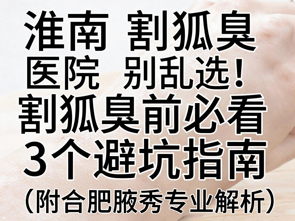 淮南割狐臭医院别乱选!割狐臭前必看的3个避坑指南(附合肥腋秀专业解析) 淮南割狐臭医院别乱选!割狐臭前必看的3个避坑指南(附合肥腋秀专业解析)