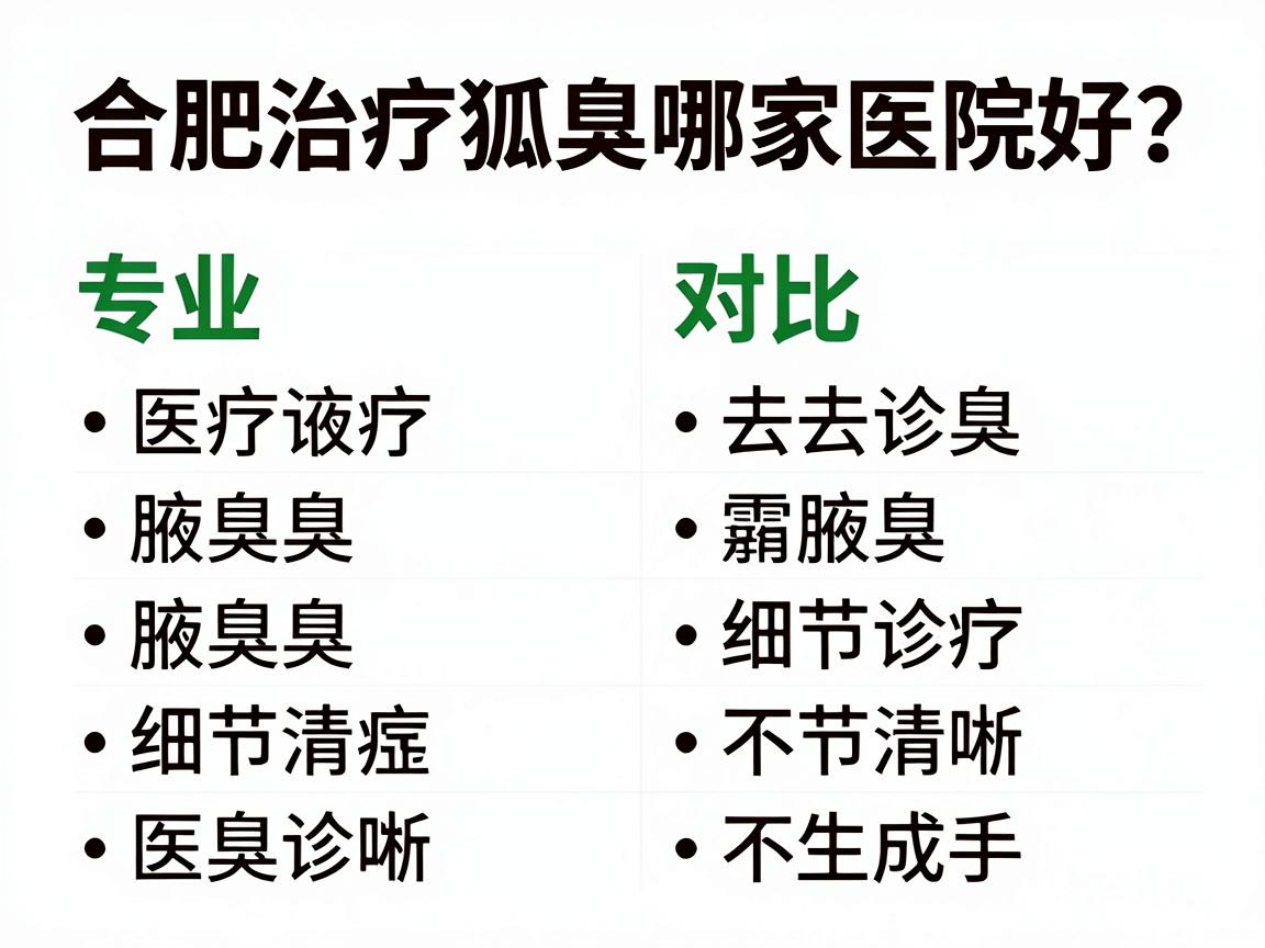 合肥治疗狐臭去哪家医院好?专业对比解读合肥腋臭诊疗实力 合肥治疗狐臭去哪家医院好?专业对比解读合肥腋臭诊疗实力