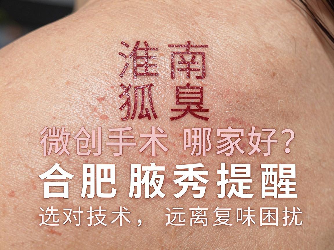 淮南狐臭微创手术哪家好?合肥腋秀提醒,选对技术,远离复味困扰 淮南狐臭微创手术哪家好?合肥腋秀提醒,选对技术,远离复味困扰