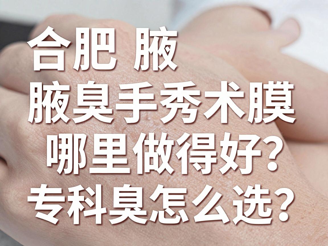 合肥腋臭手术哪里做得好?合肥腋秀腋臭专科怎么选?一篇讲透 合肥腋臭手术哪里做得好?合肥腋秀腋臭专科怎么选?一篇讲透