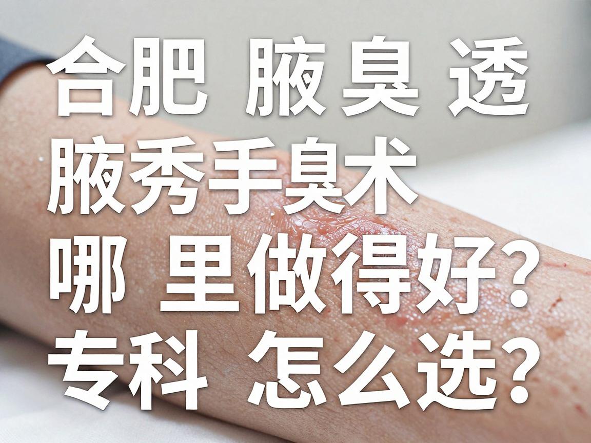 合肥腋臭手术哪里做得好?合肥腋秀腋臭专科怎么选?一篇讲透 合肥腋臭手术哪里做得好?合肥腋秀腋臭专科怎么选?一篇讲透