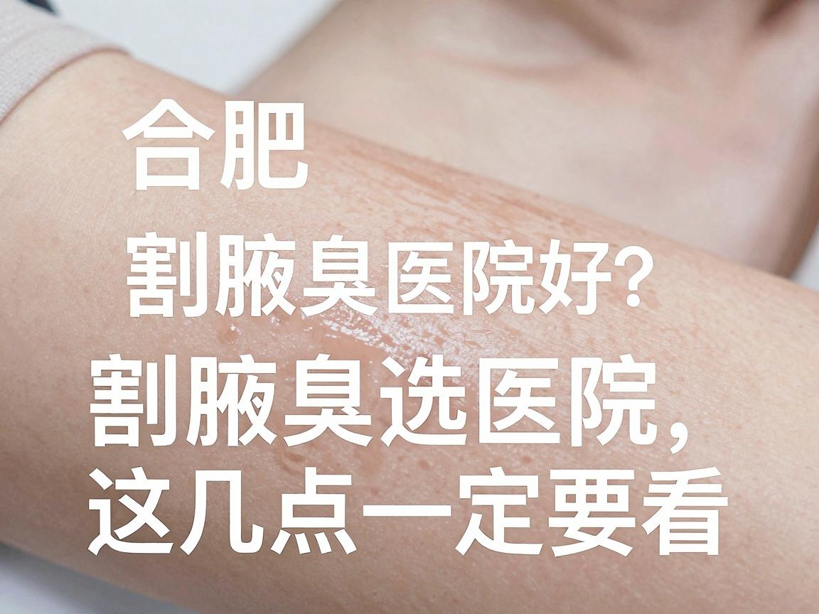 合肥割腋臭哪家医院好?割腋臭手术选医院,这几点一定要看 合肥割腋臭哪家医院好?割腋臭手术选医院,这几点一定要看