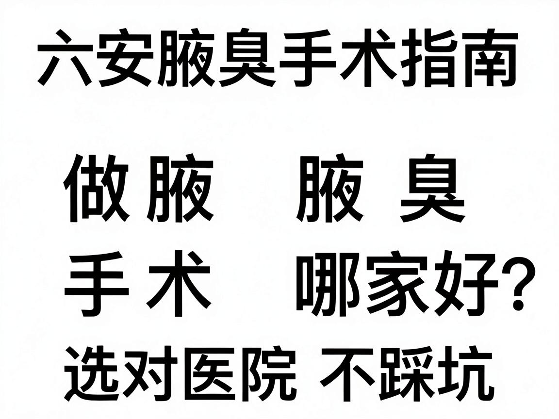 六安做腋臭手术哪家好?六安腋臭手术对比指南,选对医院不踩坑 六安做腋臭手术哪家好?六安腋臭手术对比指南,选对医院不踩坑
