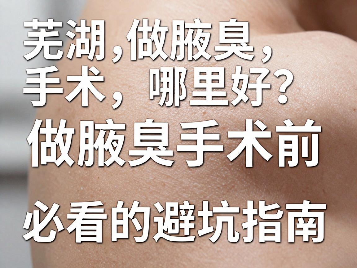 芜湖做腋臭手术哪里好?做腋臭手术前必看的避坑指南 芜湖做腋臭手术哪里好?做腋臭手术前必看的避坑指南