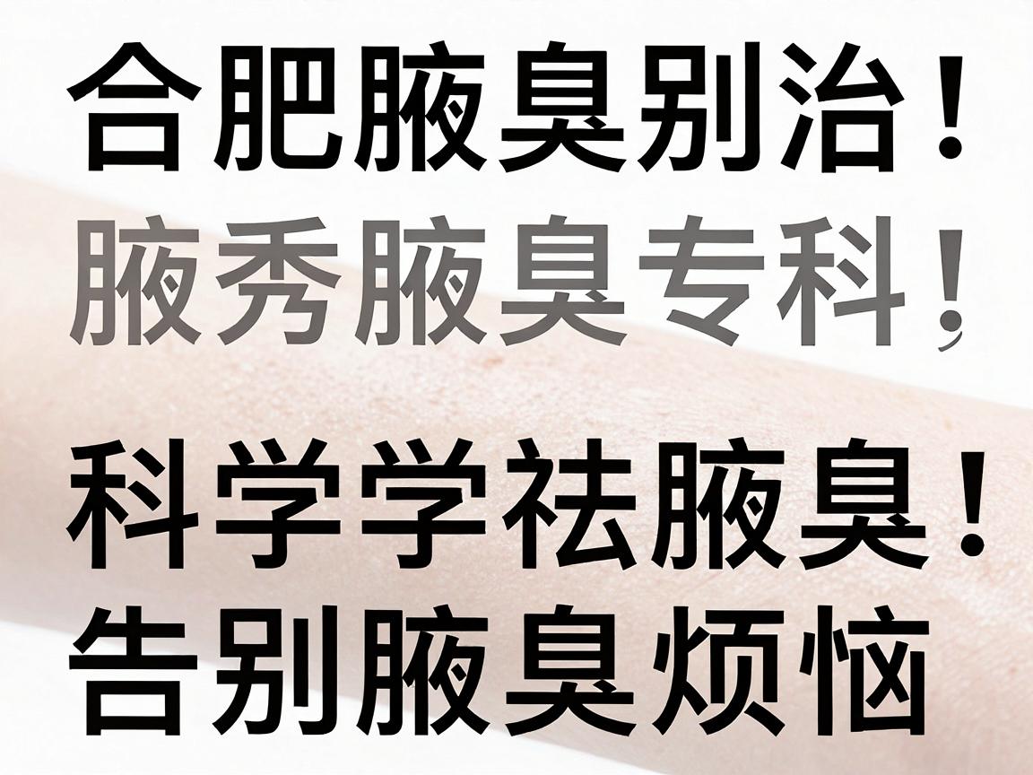 合肥腋臭别乱治!腋秀腋臭专科,科学祛腋臭,告别腋臭烦恼 合肥腋臭别乱治!腋秀腋臭专科,科学祛腋臭,告别腋臭烦恼