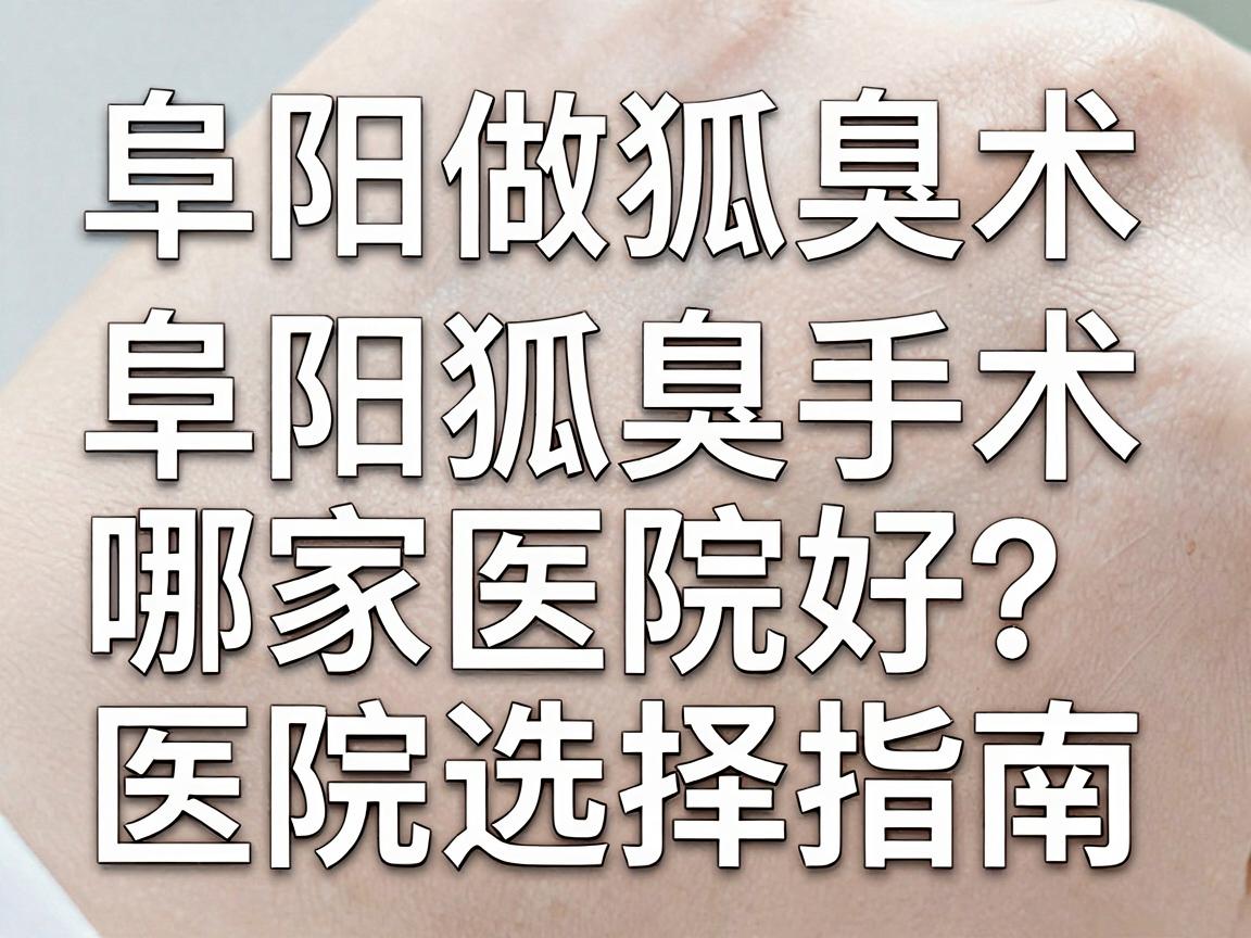 阜阳做狐臭术哪家医院好?阜阳狐臭手术医院选择指南 阜阳做狐臭术哪家医院好?阜阳狐臭手术医院选择指南