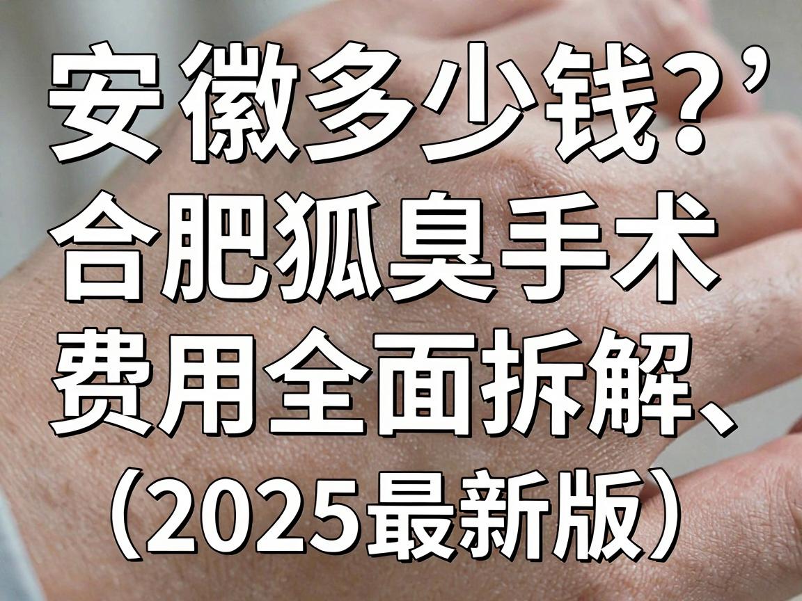 安徽狐臭手术多少钱?合肥狐臭手术费用全面拆解(2025最新版) 安徽狐臭手术多少钱?合肥狐臭手术费用全面拆解(2025最新版)