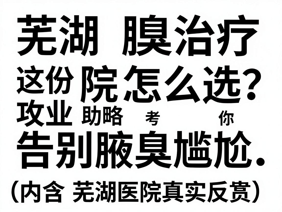 芜湖腋臭治疗医院怎么选?这份专业攻略助你告别腋臭尴尬(内含芜湖医院真实反馈) 芜湖腋臭治疗医院怎么选?这份专业攻略助你告别腋臭尴尬(内含芜湖医院真实反馈)