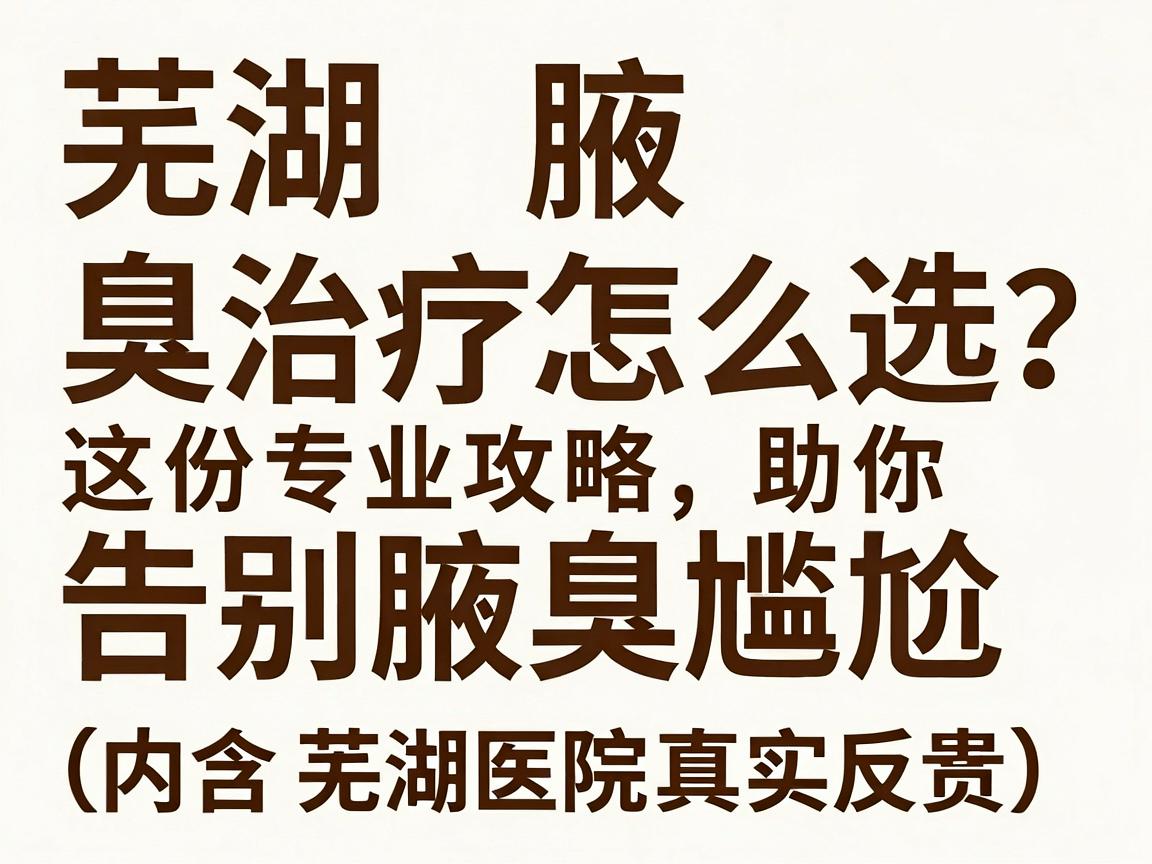芜湖腋臭治疗医院怎么选?这份专业攻略助你告别腋臭尴尬(内含芜湖医院真实反馈) 芜湖腋臭治疗医院怎么选?这份专业攻略助你告别腋臭尴尬(内含芜湖医院真实反馈)
