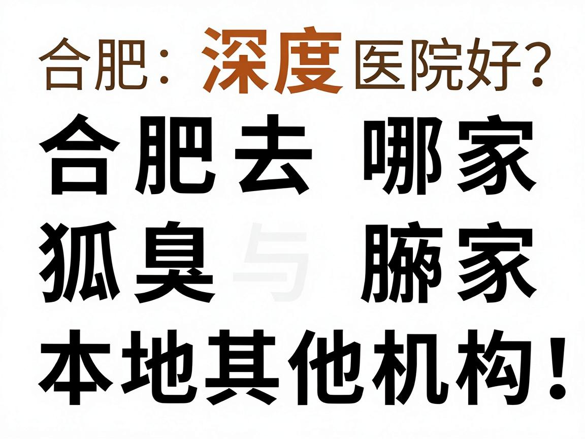 合肥去狐臭哪家医院好?深度对比合肥腋秀与本地其他机构,终结选择困难症 合肥去狐臭哪家医院好?深度对比合肥腋秀与本地其他机构,终结选择困难症