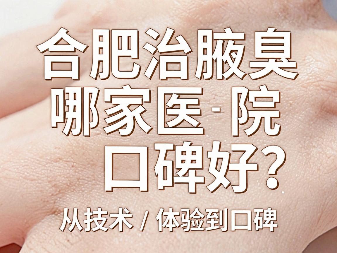 合肥治腋臭哪家医院口碑好？从技术、体验到口碑，这份合肥治腋臭攻略请收好