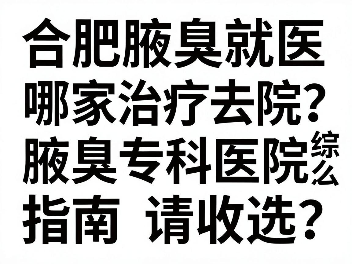 合肥腋臭治疗去哪家医院?腋臭专科医院与综合医院怎么选?这份合肥腋臭就医指南请收好 合肥腋臭治疗去哪家医院?腋臭专科医院与综合医院怎么选?这份合肥腋臭就医指南请收好