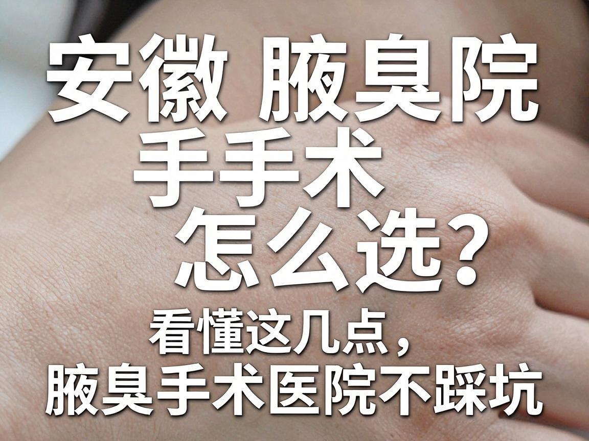 安徽腋臭手术医院怎么选?看懂这几点,腋臭手术医院不踩坑 安徽腋臭手术医院怎么选?看懂这几点,腋臭手术医院不踩坑